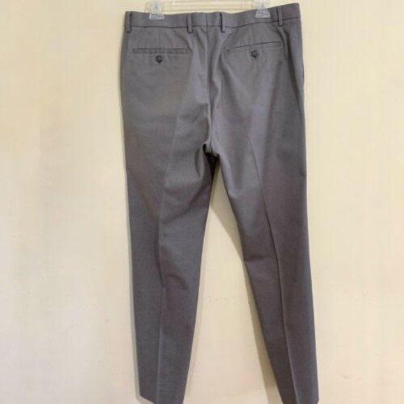 Banana Republic Non Iron Tailored Slim Fit Heather Grey Dress Pants - Picture 2 of 2